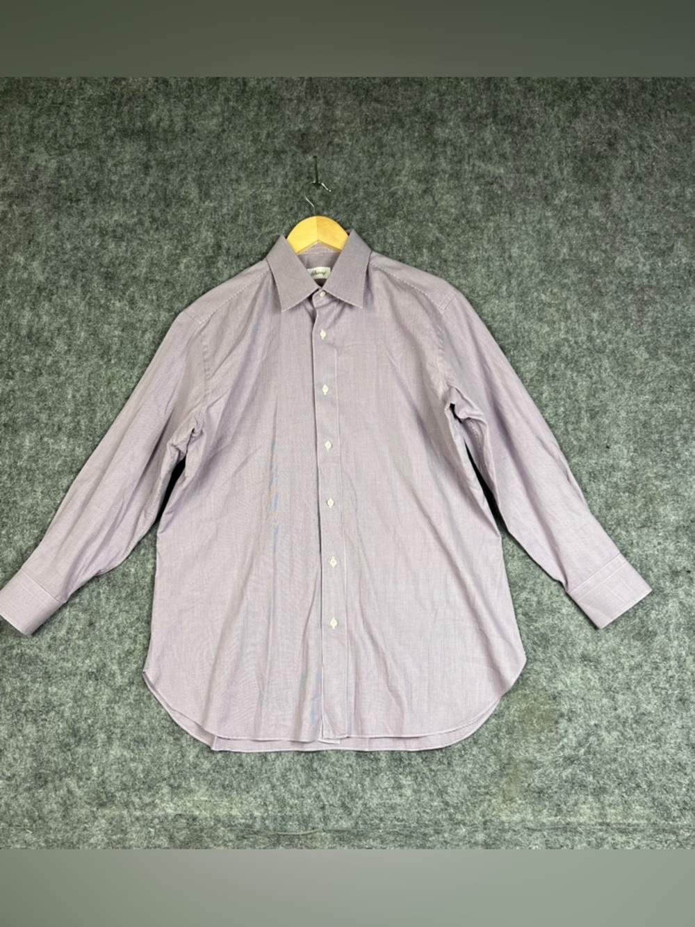 Brioni Lavender Dress Shirt - Subtle Pattern Size Large